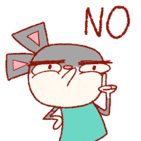 chipandmellow no nope bad wrong Sticker