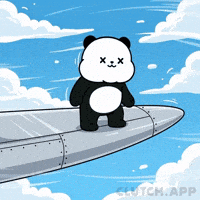 Flying On My Way GIF by Kanpai Pandas
