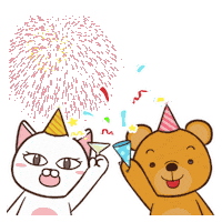 Celebrate White Cat Sticker