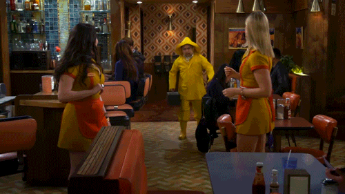 2 broke girls storm GIF by CBS