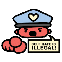 officerbnice love pointing police selfcare Sticker