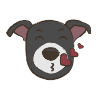 Cartoon Dog Kiss Sticker