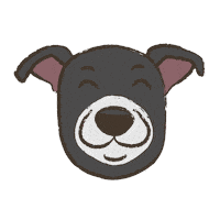 Happy Cartoon Dog Sticker