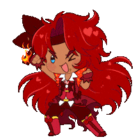 Magical Girl Fire Sticker