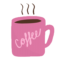 emilyzigo pink coffee drink morning Sticker