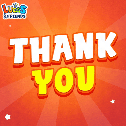 Thank You So Much GIF by Lucas and Friends by RV AppStudios