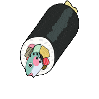 shimizukouen おめでとう 節分 たまご 寿司 Sticker