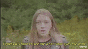 i guess it's hard to see me when your eyes are wide and bloodshot red GIF by Baker Grace