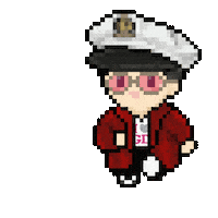 Pixel Walking Sticker