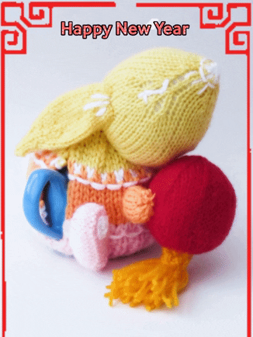 New Year Bunny GIF by TeaCosyFolk