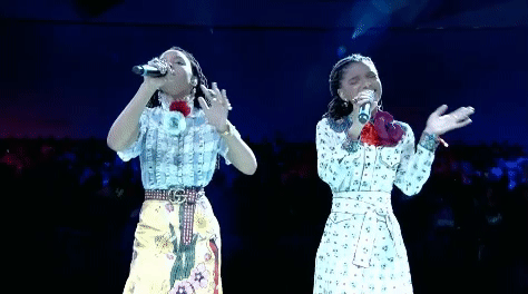 sing national anthem GIF by Chloe x Halle