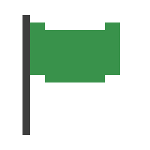 Flying Green Flag Sticker