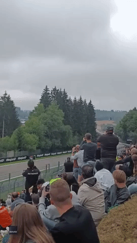 Crowd Stunned as Man Flies Over Formula 1 Track Ahead of 2022 Belgian Grand Prix