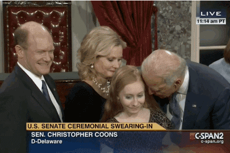 Joe Biden Kiss GIF