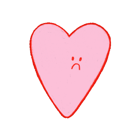 Sad Heart Sticker