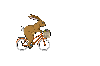 BikeAKL easter cycling easter bunny cyclist Sticker