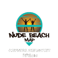 Crystal Crescent Beach Sticker by nudebeachmap