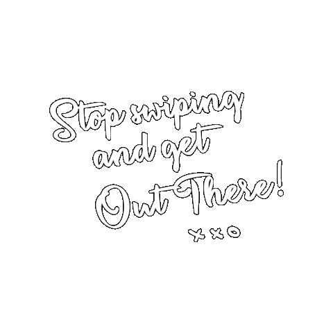 outthereapp giphygifmaker love romance swipe Sticker