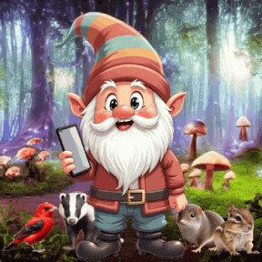 Cute Gnome Taking A Selfie GIF