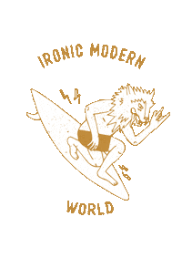 Ironicmodernworld Sticker