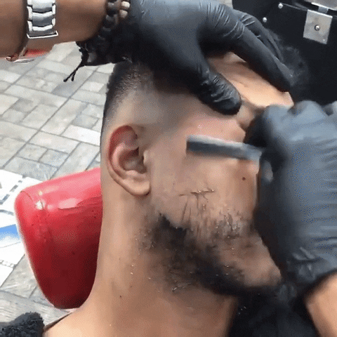 beard satisfying GIF