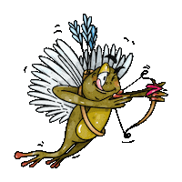 jankamajama love you valentines day frog happy valentines day Sticker