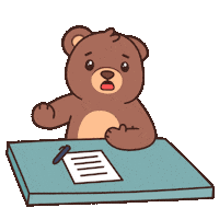 Confused Teddy Bear Sticker by BEARISH