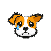 Sad Dog Sticker by Lero Lero