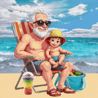 Sunny Day Grandfather GIF
