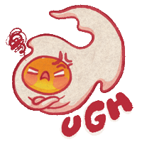 Egg Sticker by KimothyWuArt