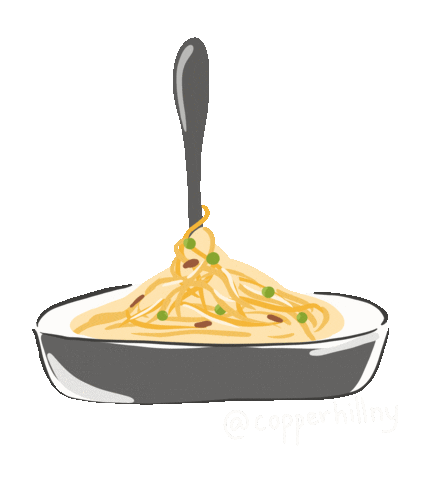 Pasta Eating Sticker by CopperhillNY