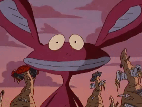 nickrewind giphydvr nicksplat aaahh real monsters giphyarm035 GIF