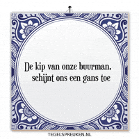 Kip Gezellig GIF by Tegelspreuken.nl