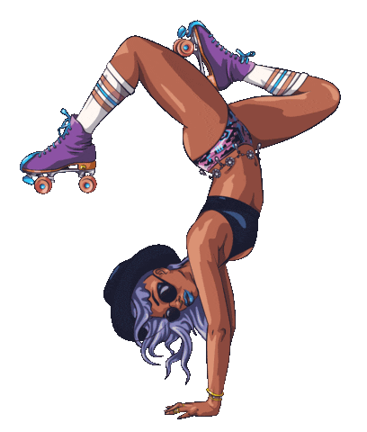 Beach Skating Sticker by wazzupcatita