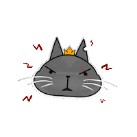 Drawmeo cat kawaii angry chat Sticker