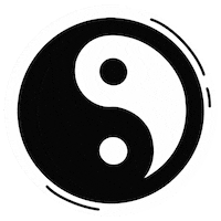 Yin Yang Chill Sticker by West Carolina London