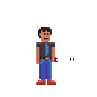 Shocked 8-Bit Sticker by Big Up! Hosting