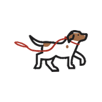 dog walking Sticker by Red Beard