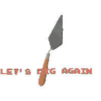 Archaeology Trowel Sticker by Let's Dig Again