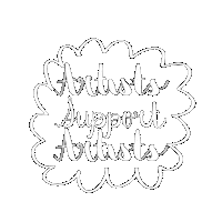 artsbymush artist support small business artists support artists Sticker
