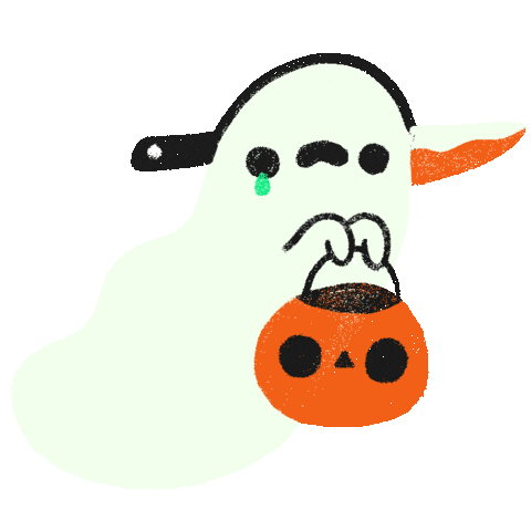 Sad Halloween Sticker by Henri Campeã