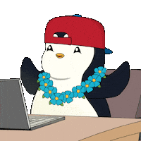 Happy Lets Go Sticker by Pudgy Penguins