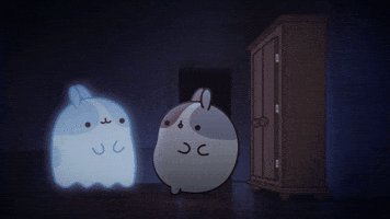 Shocked Halloween Horror GIF by Molang