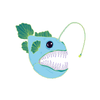 Deepsea Anglerfish Sticker by DEICHBRAND Festival