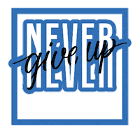 Never Give Up Sticker by Cepar Digital Agency