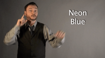 sign language neon blue GIF by Sign with Robert