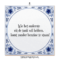Tank Wijsheid Sticker by Tegelspreuken.nl