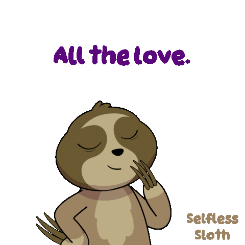 All The Love Sloth Sticker by VeeFriends