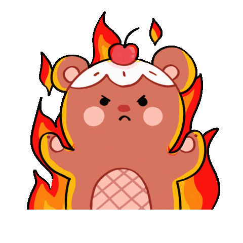 Angry Fire Sticker
