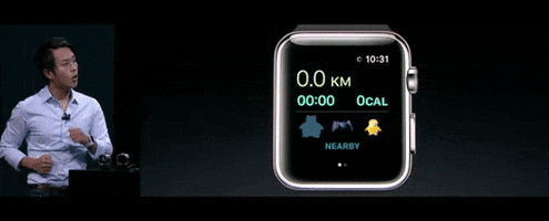 walking apple keynote GIF